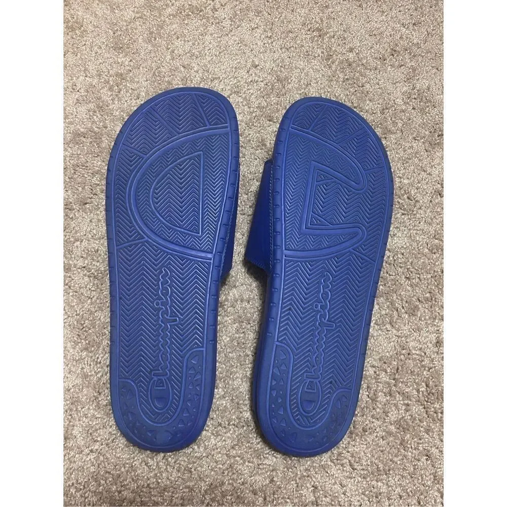 Champion blue slides / sandals size 14